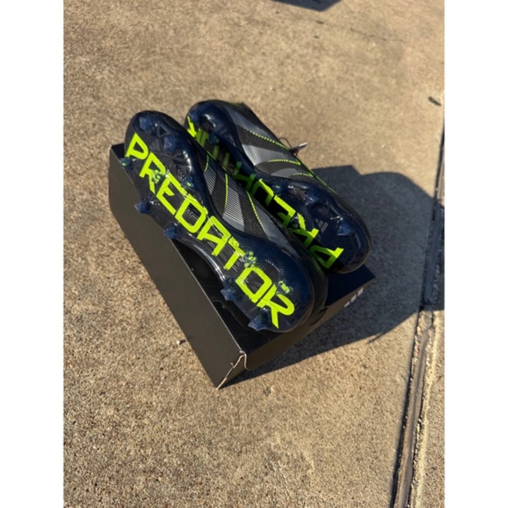 Adidas Predator Pro FT FG Soccer Cleats Black Yellow Football Shoes Mens - Picture 3 of 5